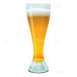Long Glass of Orange Beer with Foam